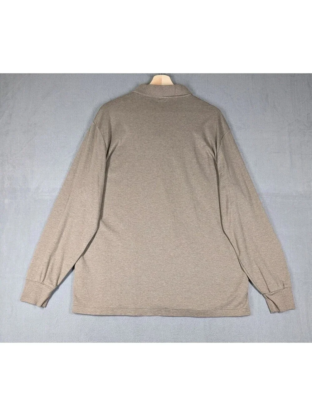 Polo Ralph Lauren Mens XL Gray Long Sleeve Pony Rugby Polo Shirt Classic Cotton